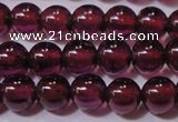 CGA356 15 inches 3mm round natural red garnet beads wholesale