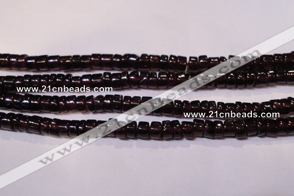 CGA365 15 inches 2*4mm heishi natural red garnet beads wholesale