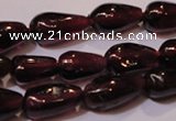 CGA368 15 inches 4*7mm teardrop natural red garnet beads wholesale