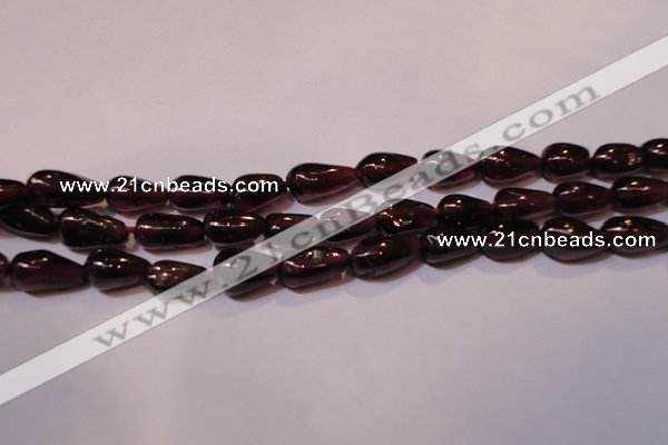 CGA368 15 inches 4*7mm teardrop natural red garnet beads wholesale