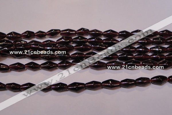 CGA374 15 inches 5*8mm rice natural red garnet beads wholesale