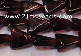 CGA390 15 inches 6*7mm triangle natural red garnet beads wholesale