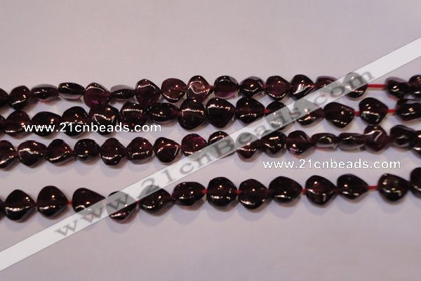 CGA392 15 inches 7*7mm heart natural red garnet beads wholesale
