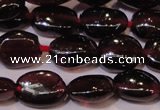 CGA396 15 inches 5*7mm oval natural red garnet beads wholesale