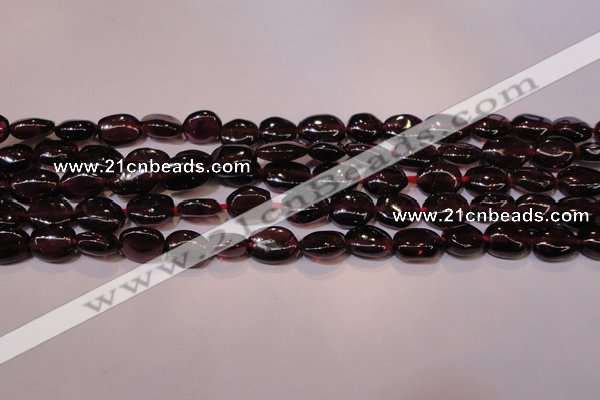 CGA396 15 inches 5*7mm oval natural red garnet beads wholesale