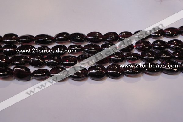 CGA397 15 inches 7*9mm oval natural red garnet beads wholesale