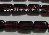 CGA403 15.5 inches 5*8mm rectangle natural red garnet beads wholesale