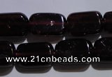 CGA405 15.5 inches 8*12mm rectangle natural red garnet beads wholesale