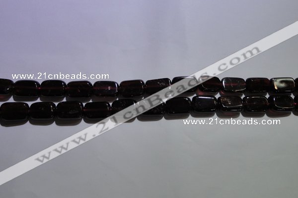 CGA405 15.5 inches 8*12mm rectangle natural red garnet beads wholesale