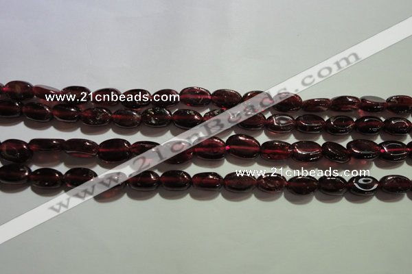 CGA407 15.5 inches 5*7mm oval natural red garnet beads wholesale