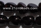 CGA418 15.5 inches 7*9mm nuggets natural red garnet beads wholesale