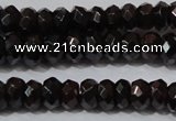 CGA458 15.5 inches 4*6mm faceted rondelle natural red garnet beads