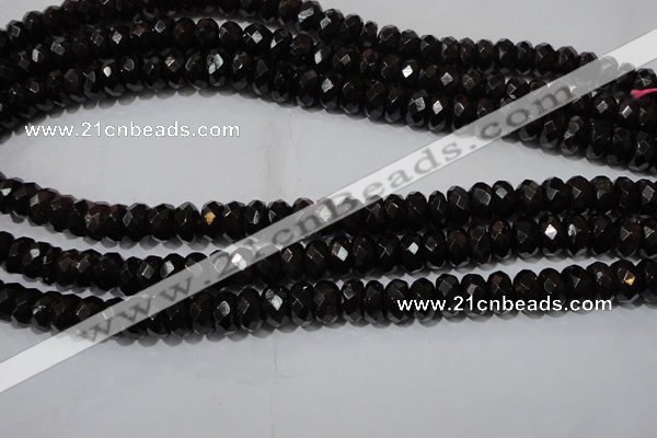 CGA459 15.5 inches 5*8mm faceted rondelle natural red garnet beads