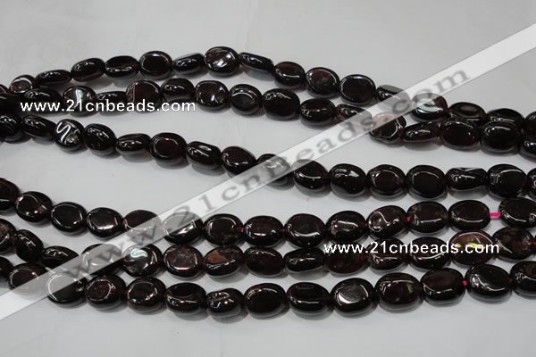 CGA469 15.5 inches 8*10mm oval natural red garnet beads