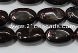 CGA470 15.5 inches 8*12mm oval natural red garnet beads