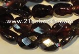 CGA479 15.5 inches 6*8mm faceted oval natural red garnet beads