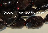 CGA481 15.5 inches 8*12mm faceted oval natural red garnet beads