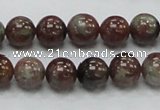 CGA50 15.5 inches 10mm round red green garnet gemstone beads