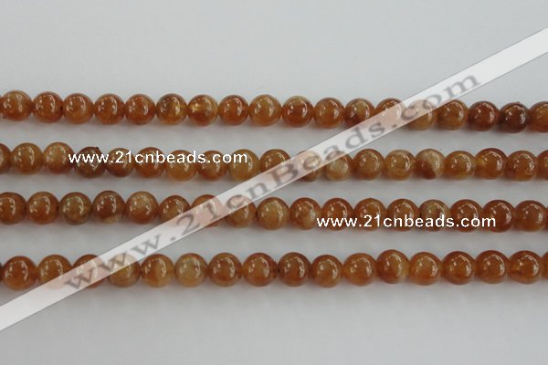 CGA502 15.5 inches 6mm round A grade yellow red garnet beads