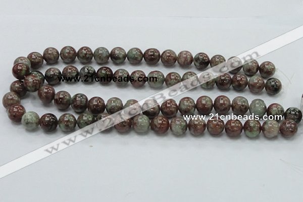 CGA51 15.5 inches 12mm round red green garnet gemstone beads