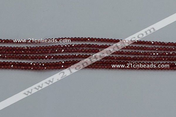 CGA515 15.5 inches 2*2.5mm faceted rondelle red garnet beads