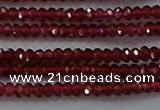 CGA516 15.5 inches 1.5*2.5mm faceted rondelle red garnet beads