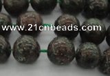 CGA552 15.5 inches 8mm round red green garnet gemstone beads