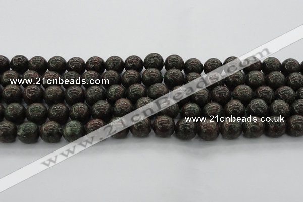 CGA553 15.5 inches 10mm round red green garnet gemstone beads