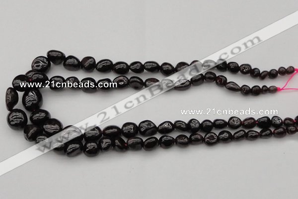 CGA656 15.5 inches 4*6mm - 10*14mm nuggets red garnet gemstone beads