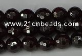 CGA662 15.5 inches 6mm faceted round red garnet beads wholesale