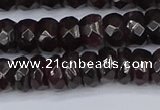 CGA678 15.5 inches 4*7mm faceted rondelle red garnet beads