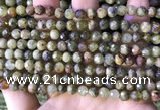 CGA705 15.5 inches 6mm faceted round green garnet beads