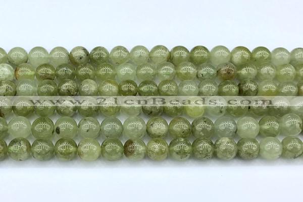 CGA846 15 inches 8mm round green garnet beads