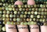 CGA861 15 inches 6mm round green garnet beads wholesale
