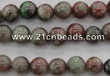 CGA87 15.5 inches 6mm round red green garnet gemstone beads