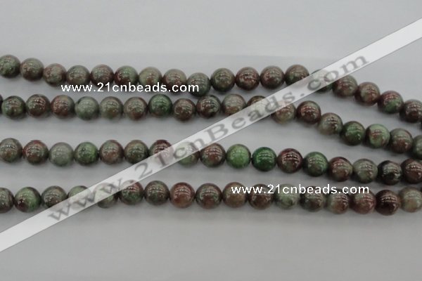 CGA88 15.5 inches 8mm round red green garnet gemstone beads