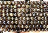 CGA881 15 inches 6mm round green garnet beads wholesale
