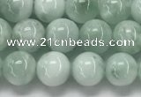 CGA900 15.5 inches 4mm round green angel skin gemstone beads