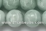 CGA904 15.5 inches 12mm round green angel skin gemstone beads