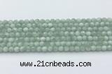 CGA910 15.5 inches 4mm faceted round green angel skin beads wholesale