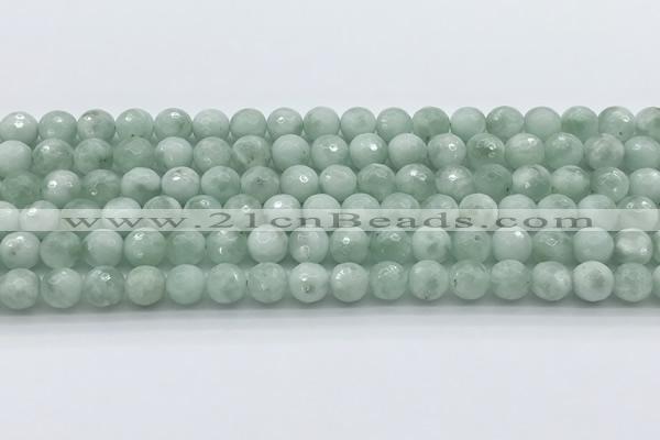 CGA913 15.5 inches 10mm faceted round green angel skin beads wholesale