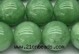 CGA932 15 inches 10mm round green angel skin beads