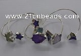 CGB1026 10*12mm - 18*25mm freeform druzy agate bangles