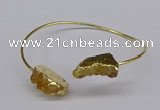 CGB1031 8*18mm - 10*20mm freeform druzy agate bangles