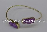 CGB1032 8*18mm - 10*20mm freeform druzy agate bangles