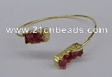 CGB1033 8*18mm - 10*20mm freeform druzy agate bangles