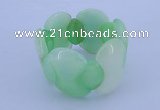 CGB150 8 inches fashion dyed white jade gemstone stretchy bracelet