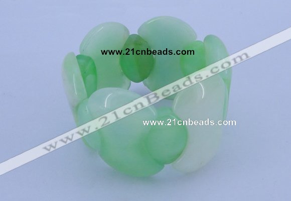 CGB150 8 inches fashion dyed white jade gemstone stretchy bracelet