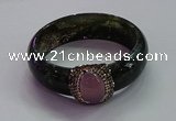 CGB1522 Outer diameter 65mm fashion moss agate & chalcedony bangles