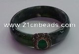 CGB1526 Outer diameter 65mm fashion moss agate & chalcedony bangles